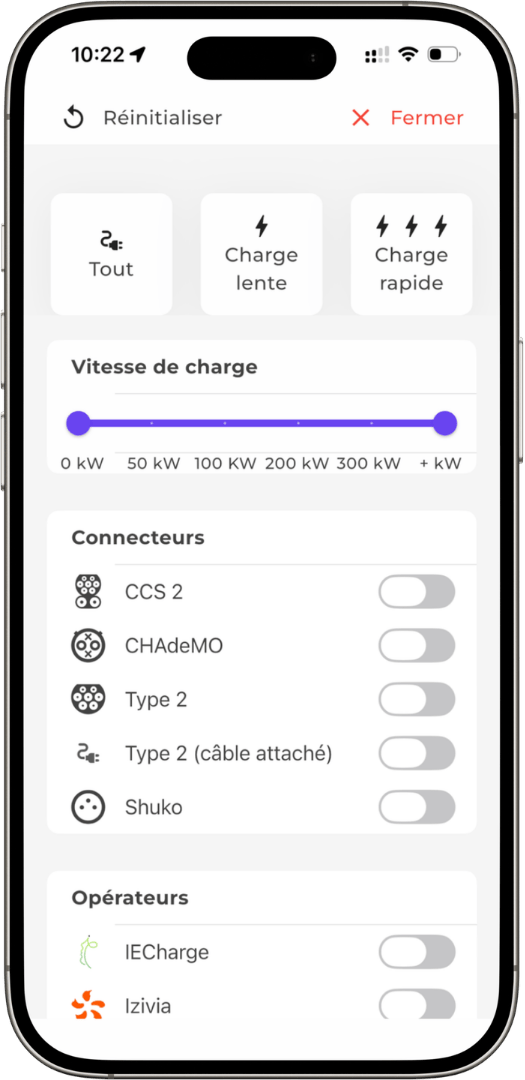 Simplifiez votre recherche de bornes